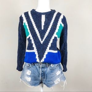 ✂️Vintage Geometric "V" Pattern Sweater Size Large